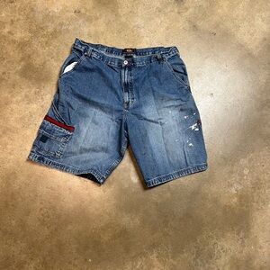 Route 66 Distressed Painter Jorts